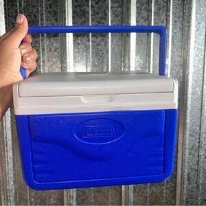 Coleman Blue and White Portable Cooler